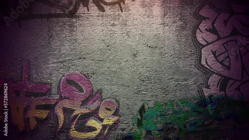 Street graffiti on wall in city, motion urban and hipster style background