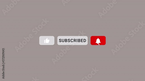 Subscribe to channel, 4k animation YouTube subscribe button, Like Subscribe Ring Bell Dynamic Animation, Notification Button