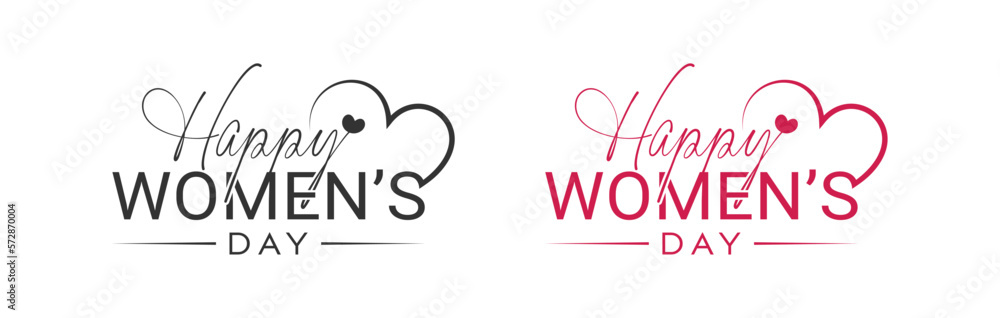 International lovely Happy Women's Day Logo Design, 8 march happy women's day with love vector logo International lovely Happy Women's Day Logo Design, 8 march happy women's day with love vector logo