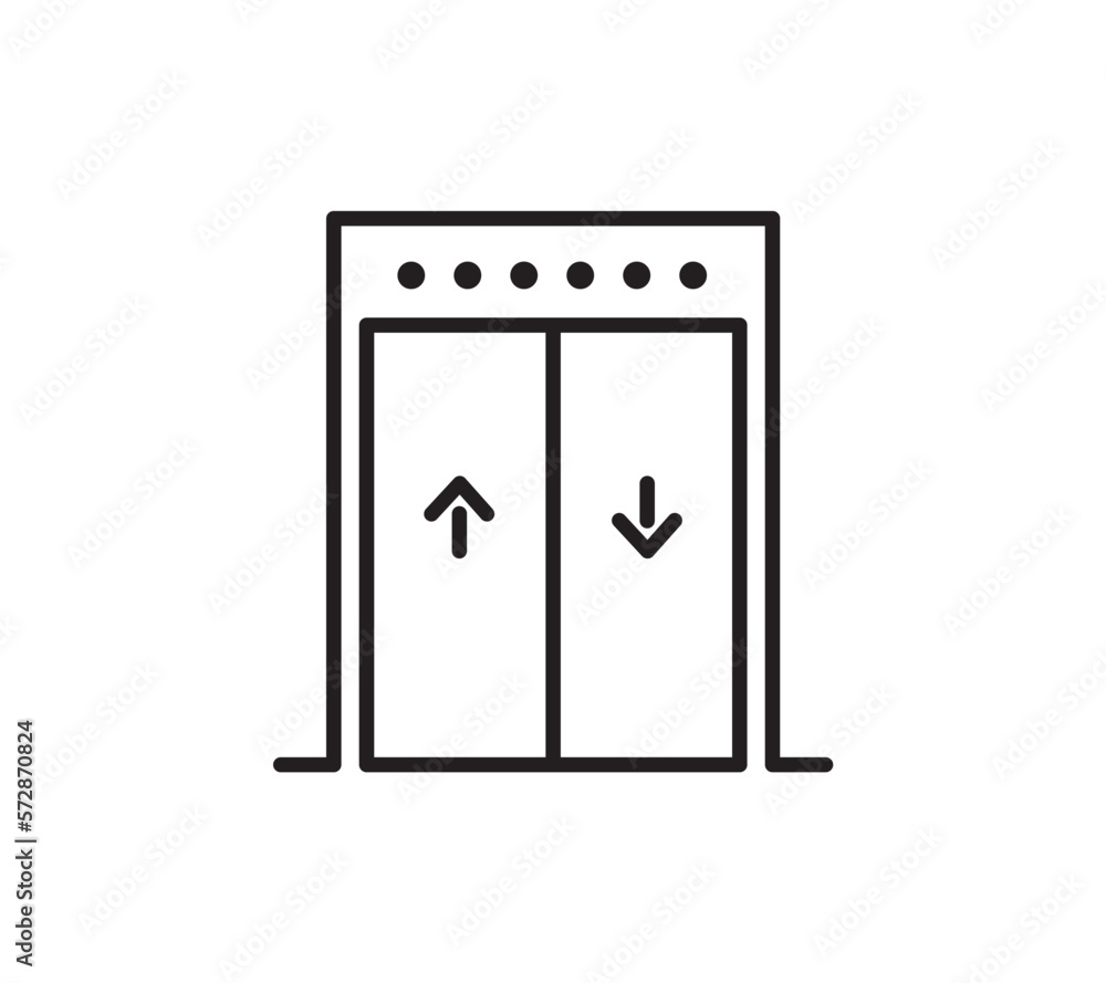 Elevator icon set Lift symbols vector for app web banner logo icon button - Vector Elevator icon set Lift symbols vector for app web banner logo icon button - Vector