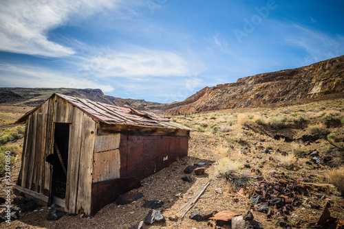 Remains of old building, Candelaria, Mineral County, Nevada, USA photo