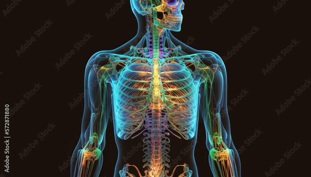 3d rendered illustration of a body - hologram 3d rendered illustration of a body - hologram