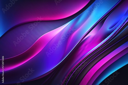 Futuristic Neon Vibes  Dynamic Holographic Iridescent Curved Wave in Motion
