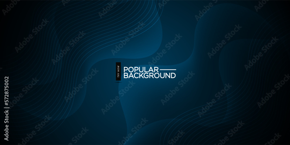 Abstract dark green blue background with wavy lines and shadows . 3d look and cool design . Illustration Eps10 vector