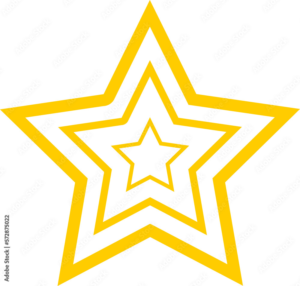 Golden yellow shining star boho icon drawing doodle Golden yellow shining star boho icon drawing doodle