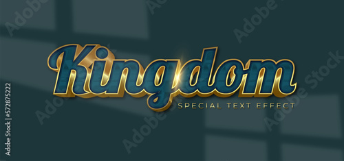 Three dimension text kingdom with editable style effect template