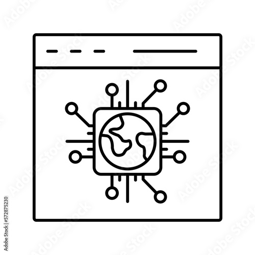 Internet browsing Vector Icon

