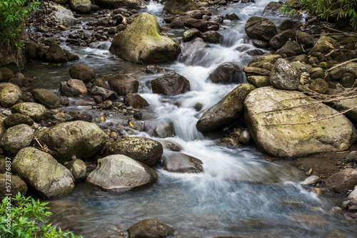The Power of Water: Slow Shutter Speed Shots of Water Flowing Among the Rocks