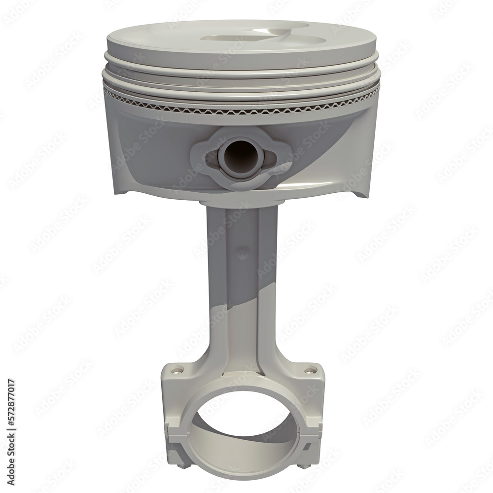 Engine Piston 3D rendering on white background Engine Piston 3D rendering on white background