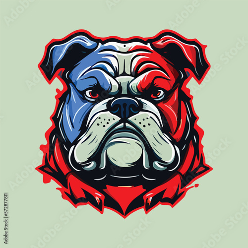 Angry Bulldog mascot vector illustration 