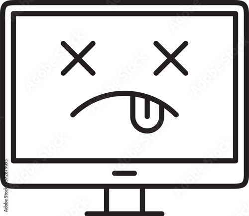 computer hacked icon