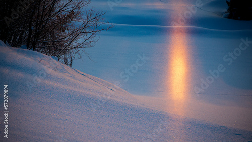 サンピラー　冬　北海道　絶景　自然現象