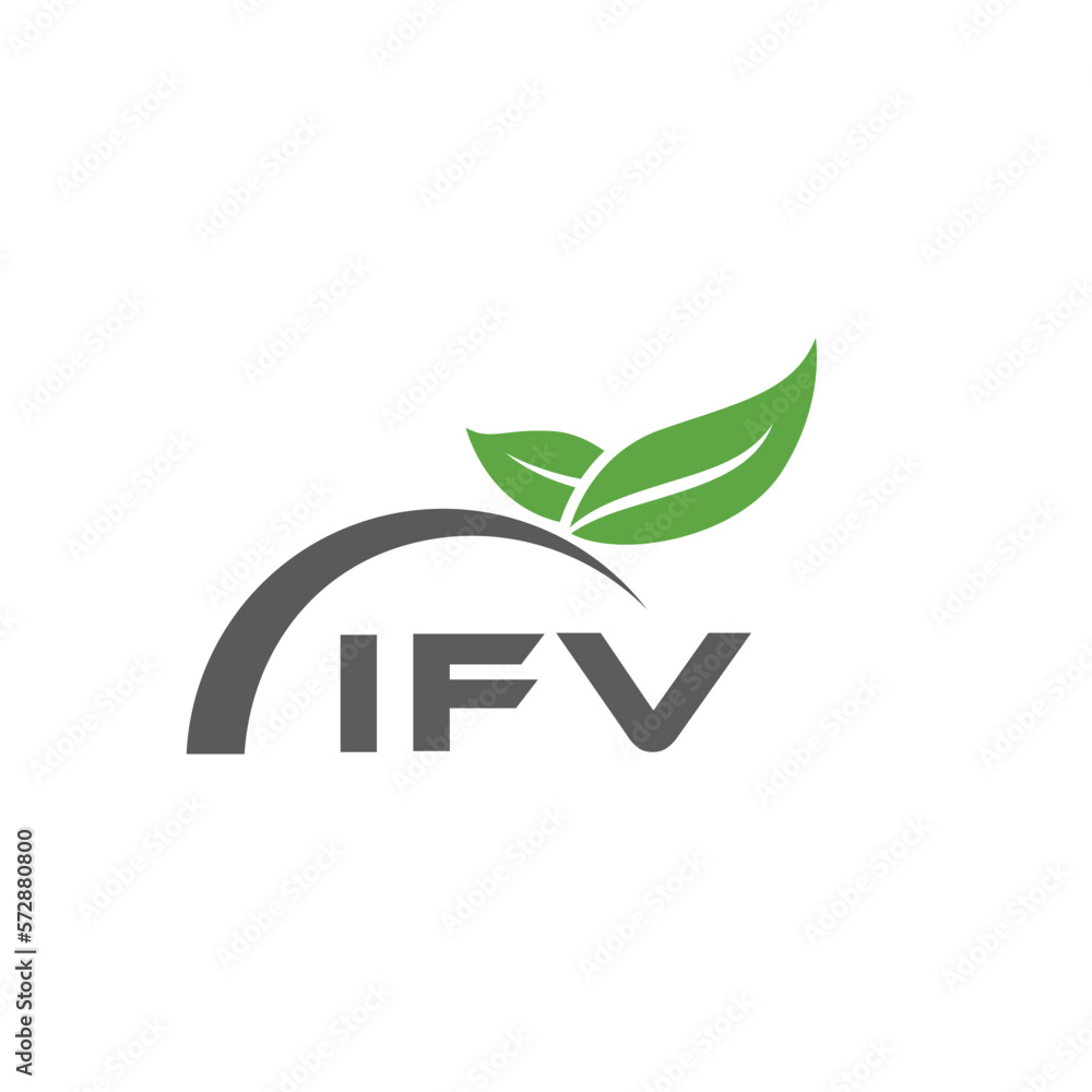 IFV letter nature logo design on white background. IFV creative initials letter leaf logo concept. IFV letter design. IFV letter nature logo design on white background. IFV creative initials letter leaf logo concept. IFV letter design.