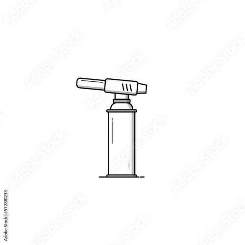 Butane gas blow torch icon vector graphics