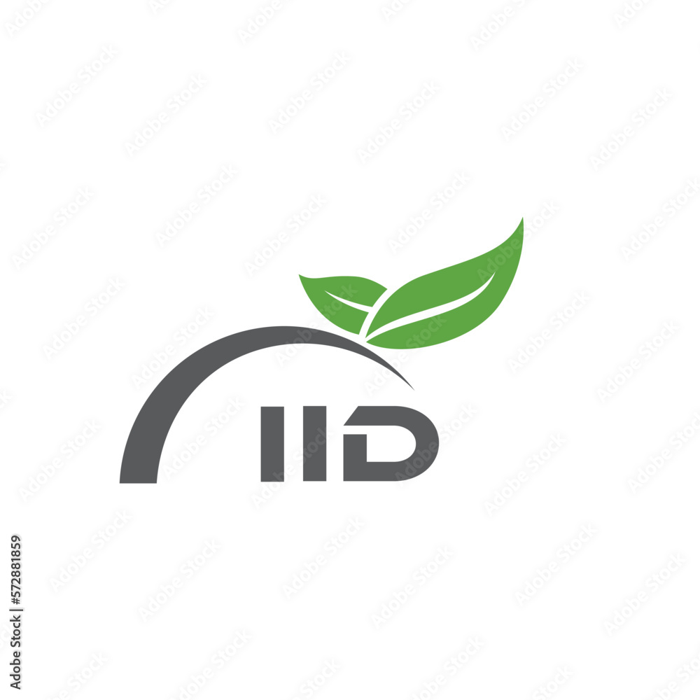 IID letter nature logo design on white background. IID creative initials letter leaf logo concept. IID letter design. IID letter nature logo design on white background. IID creative initials letter leaf logo concept. IID letter design.