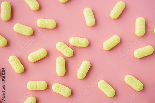 Wallpaper Mural Vitamin capsules, pills or dietary supplement supports for health. Torontodigital.ca