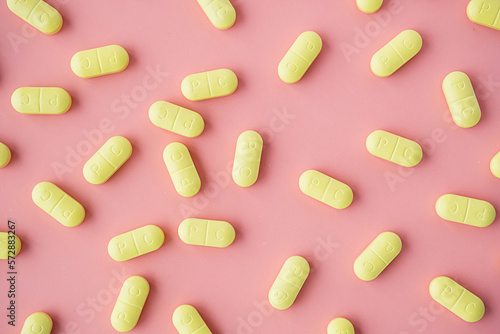 Wallpaper Mural Vitamin capsules, pills or dietary supplement supports for health. Torontodigital.ca