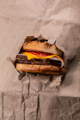 burger and fries