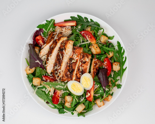 grilled meat with vegetables