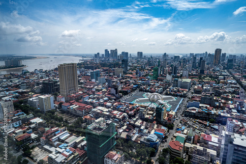 Принти на полотні Marché central de Phnom Penh vue aérienne