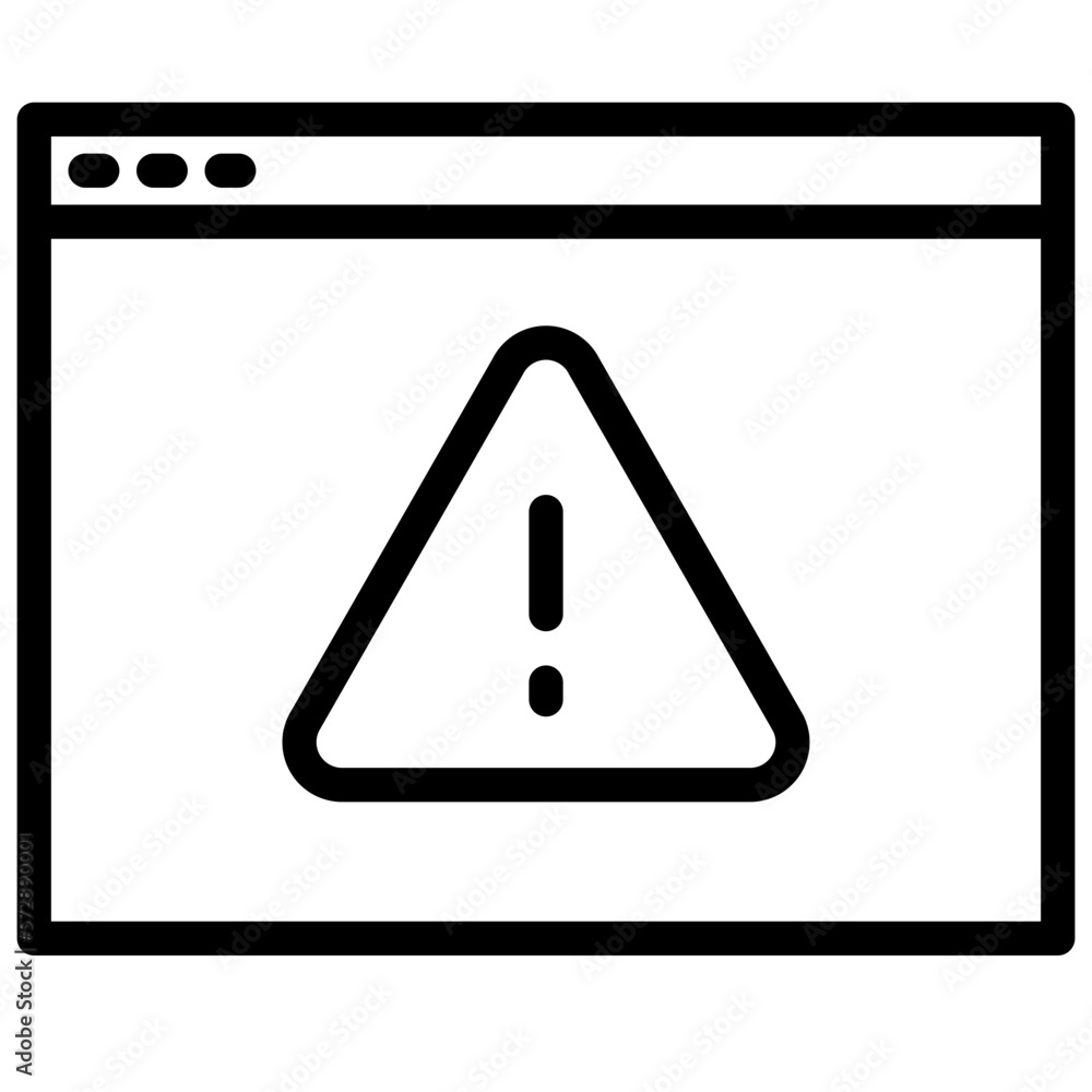 Warning gradient line icon Warning gradient line icon