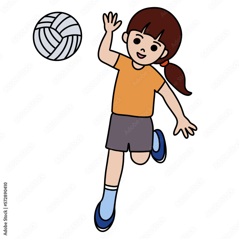 Fototapeta premium girl playing volleyball