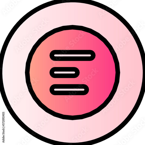 left alignment gradient icon