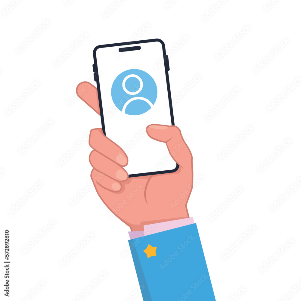 Human Using Mobile App Sign In Login form on smartphone screen. Hand holding mobile phone with log in ...