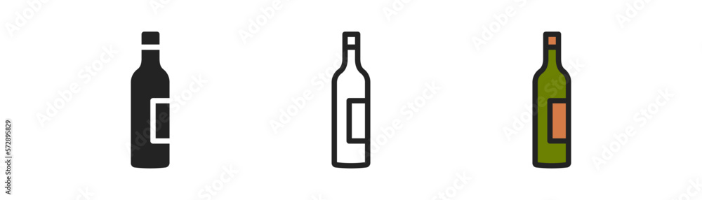 Glass bottle icon on light background. Olive oil symbol. Cooking, virgin oil, healthy natural food. Outline, flat and colored style. Flat design. Vector illustration. Glass bottle icon on light background. Olive oil symbol. Cooking, virgin oil, healthy natural food. Outline, flat and colored style. Flat design. Vector illustration.