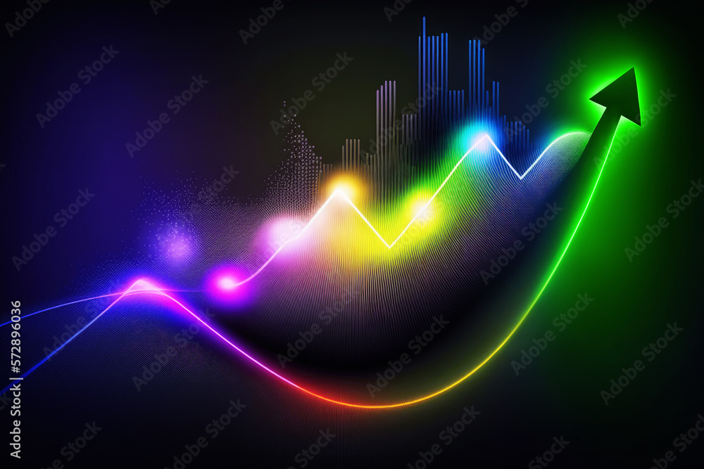 Stock market or forex trading graph. Abstract finance background. Generative AI Stock market or forex trading graph. Abstract finance background. Generative AI