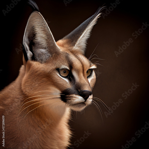 caracal created witch Generative AI technology photo