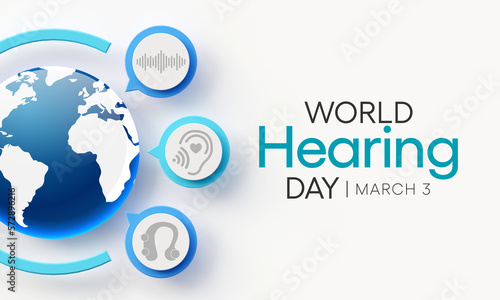 World Hearing Day is a campaign held each year on March 3rd to raise awareness on how to prevent deafness and hearing loss and promote ear and hearing care across the world. 3D Rendering