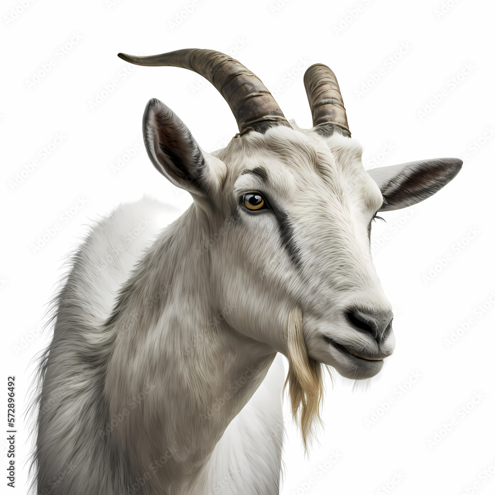 Fototapeta premium Goat Isolated white background