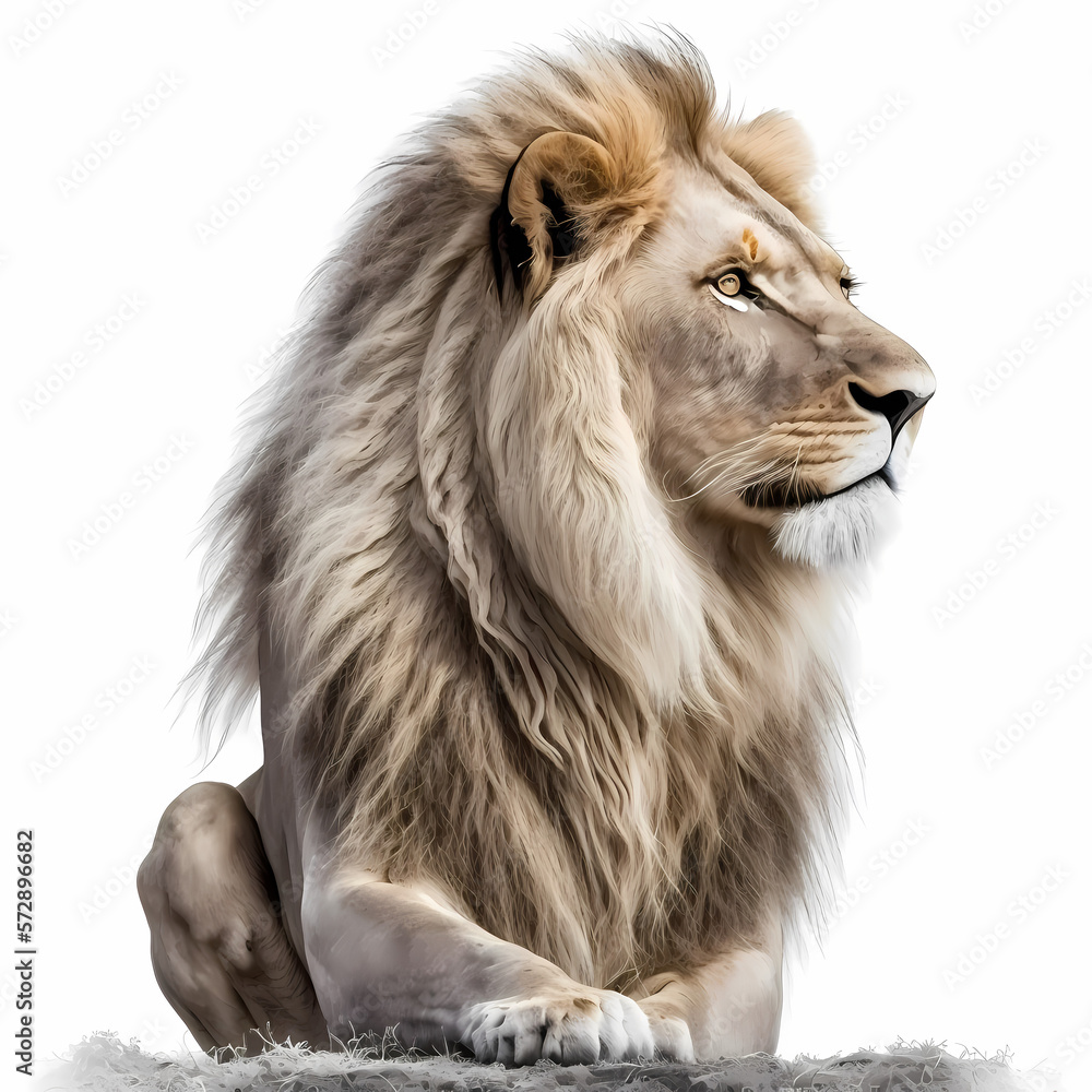 Lion Isolated White