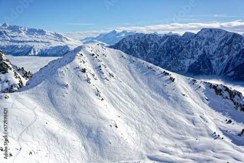 La Botte et les massifs du Taillefer, des Grandes Rousses et des Ecrins, vu depuis Chamrousse © Sidelzant38