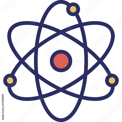 Electron Line Vector Icon which can easily modify or edit

