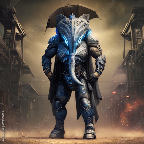 Anthropomorphic cyborg elep...