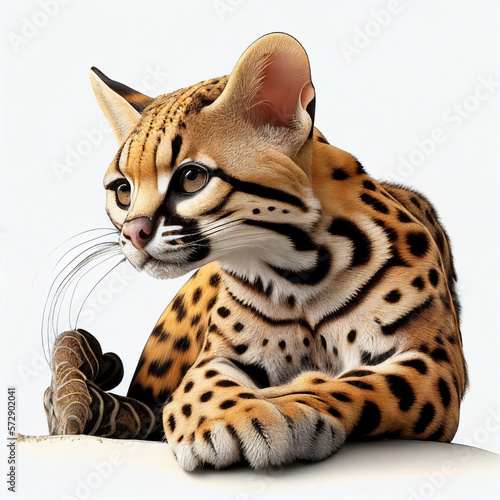 ocelot created witch Generative AI technology photo