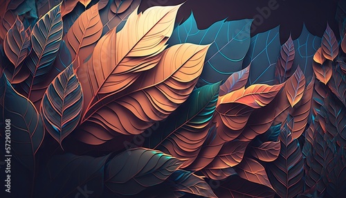 Leaf abstract wallpaper generative AI