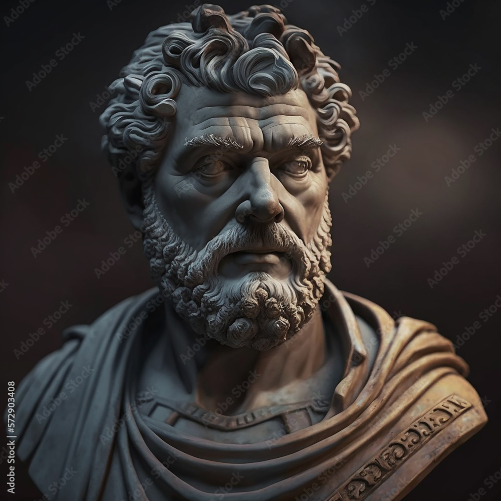 Roman empire. Roman emperor Septimius Severus (193–211 CE). Created with Generative AI technology.