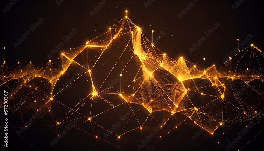 Digital technology network background. Light gold background. Generative AI, Generative, AI Digital technology network background. Light gold background. Generative AI, Generative, AI