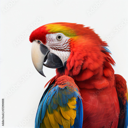 scarlet macaw created witch Generative AI technology