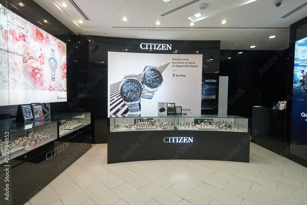 SINGAPORE NOVEMBER 08 2015 interior shot of Citizen store in