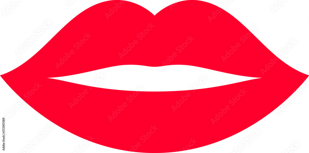 Red lips vector icon Red lips vector icon