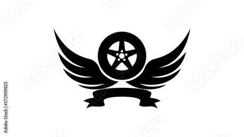 tire logo with wings