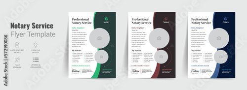 Notary Public Marketing Flyer Template, Notary Signing Agent Marketing Flyer | Mobile Notary Leaflet Design with Signing Agent