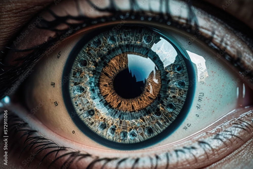 Realistic eye. Illustration AI Generative