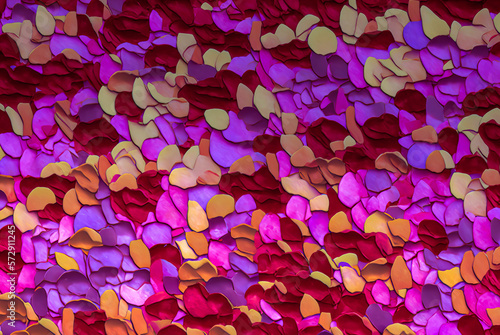 Thousands of pink and red petals form a romantic and cozy pattern, ideal for graphic and emotional communication. Generative AI