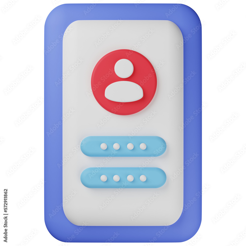 account login and password form on smartphone app user authorization login authentication page sign up conce icon 3d account login and password form on smartphone app user authorization login authentication page sign up conce icon 3d