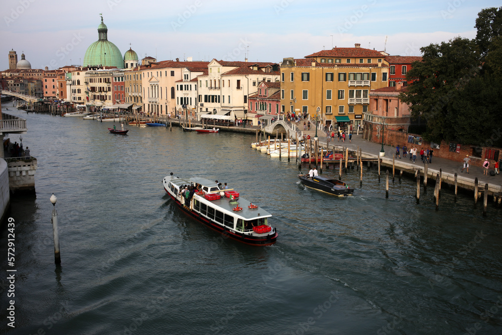 Grand Canal viewed from Constitution Bridge - Venice - Italy